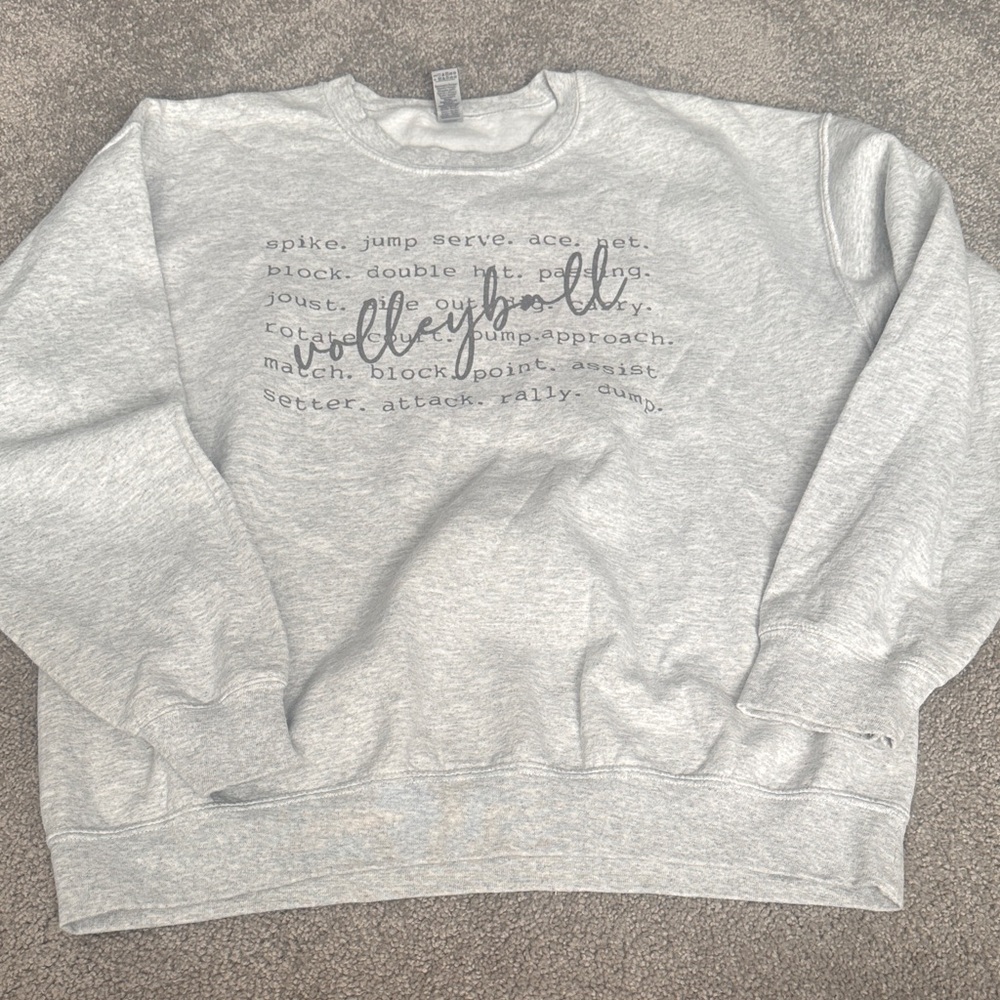 Gildan Gray Volleyball Sweatshirt